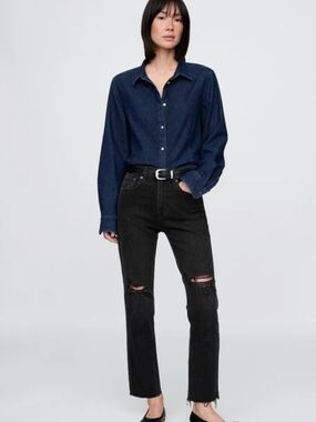 Gap High Rise Cheeky Straight Jeans